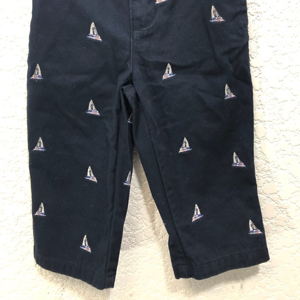 Ralph Lauren Nautical Navy Pants with Sailboats - Picture 5 of 7